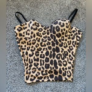 Leopard Print Corset Top